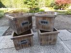 Houten bloembakken, Ophalen, Gebruikt, Minder dan 30 cm, Vierkant