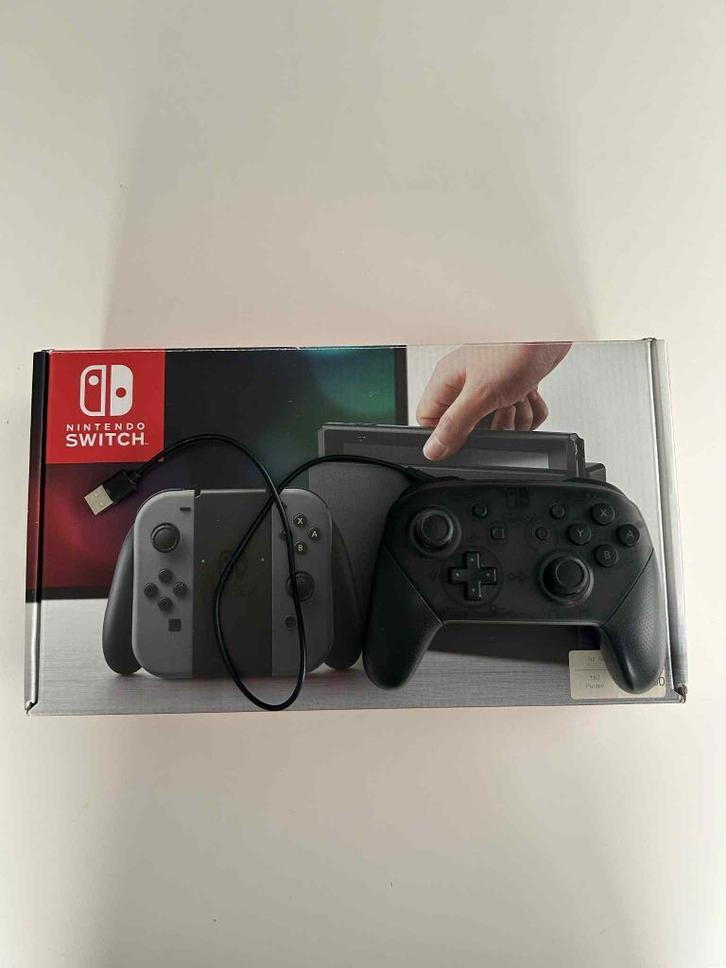 Nintendo Switch + Pro Controller, Games en Spelcomputers, Spelcomputers | Nintendo Switch, Zo goed als nieuw, Switch Original