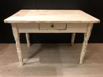 Brocante Boeren Bijzettafel met TOP!! Patina., Antiek en Kunst, Ophalen