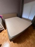 Bed 160x200, Huis en Inrichting, Slaapkamer | Boxsprings, Ophalen, Zo goed als nieuw, Beige