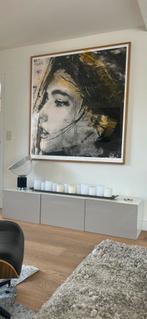 Ikea Besta tv meubel 180 cm wit met greige deurtjes, Huis en Inrichting, Ophalen, Zo goed als nieuw, 150 tot 200 cm