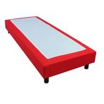 2 boxspringbedden met matrassen, Huis en Inrichting, Slaapkamer | Bedden, Ophalen, Tweepersoons, Stof, Rood