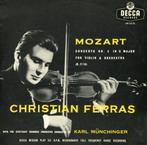 MOZART, Christian FERRAS – Concerto No. 3 In G Major ( 1956, Ophalen of Verzenden, 10 inch
