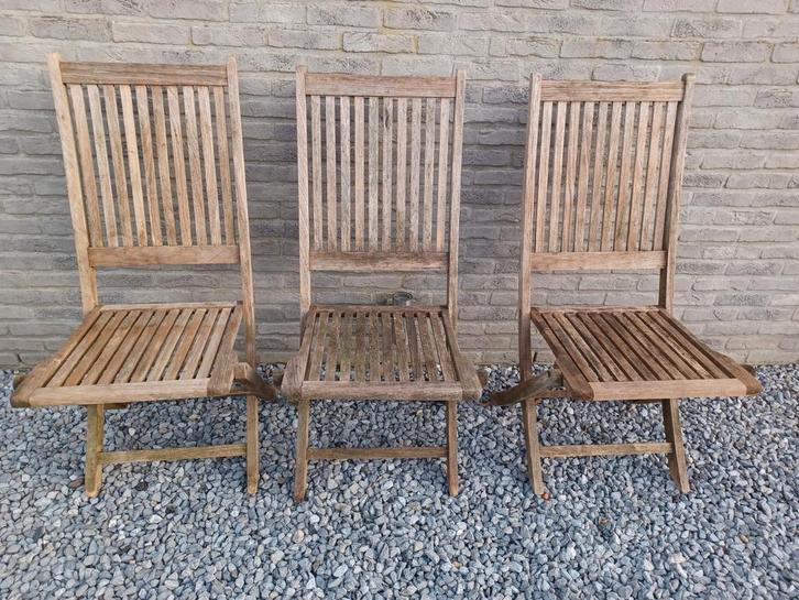 Vintage tuinstoelen, 3 stuks zie informatie, Tuin en Terras, Tuinstoelen, Ophalen