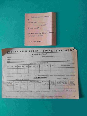 Vlaanderen Document Brigade Oorlog Beweging Lid Man DM ZB beschikbaar voor biedingen