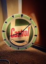 Super zeldzame Castrol reclame wandklok, lichtbak., Verzamelen, Ophalen of Verzenden, Gebruikt, Lichtbak of (neon) lamp