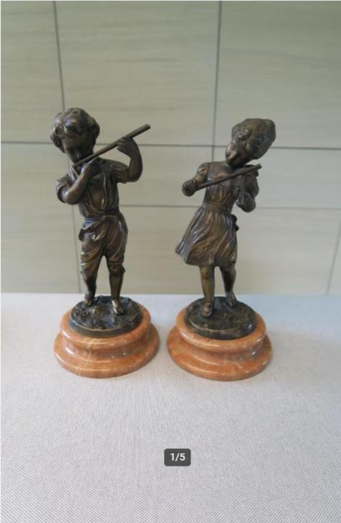 bronzen, antieke beelden (2), Antiek en Kunst, Kunst | Beelden en Houtsnijwerken, Ophalen