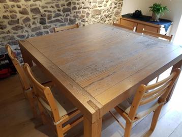 table et 6 chaises, Maison & Meubles, Tables | Tables à manger, 100 à 150 cm, Cinq personnes ou plus, Carré, 100 à 150 cm