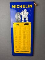 Michelin bandenspanning tabel Bibendum Langcat Bussum, Verzamelen, Ophalen of Verzenden, Zo goed als nieuw, Reclamebord