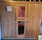 Finse sauna Verhaeghe in vurenhout en cederhour 4 personen, Complete sauna, Gebruikt, Ophalen, Fins of Traditioneel