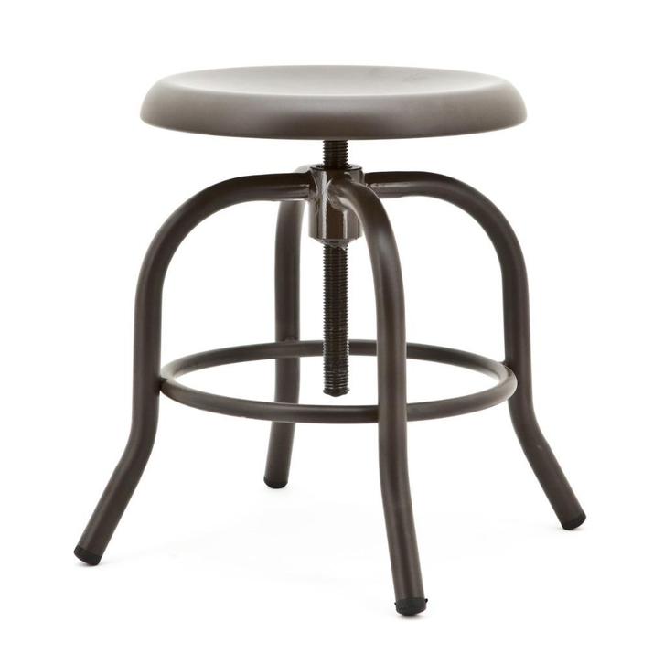 By Boo Cupid - in hoogte verstelbaar krukje - taupe of wit, Huis en Inrichting, Krukjes, Nieuw, Staal, In hoogte verstelbaar, Ophalen