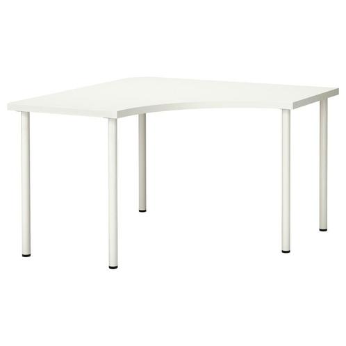 Ikea hoekbureau Linnmons/Adils Wit, Huis en Inrichting, Bureaus, Gebruikt, Bureau, Ophalen of Verzenden