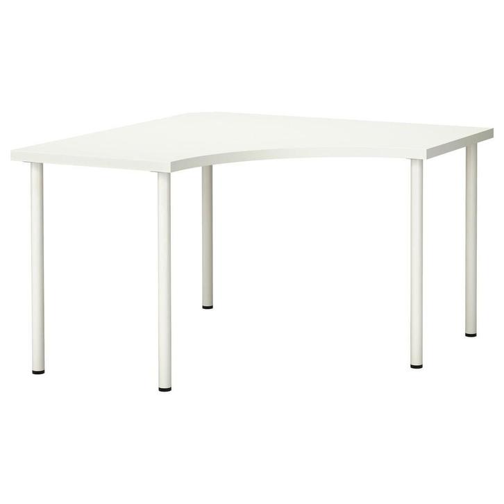 Ikea hoekbureau Linnmons/Adils Wit, Huis en Inrichting, Bureaus, Gebruikt, Bureau, Ophalen of Verzenden