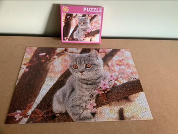 Puzzel 1000 stukjes van een kat - COMPLEET beschikbaar voor biedingen