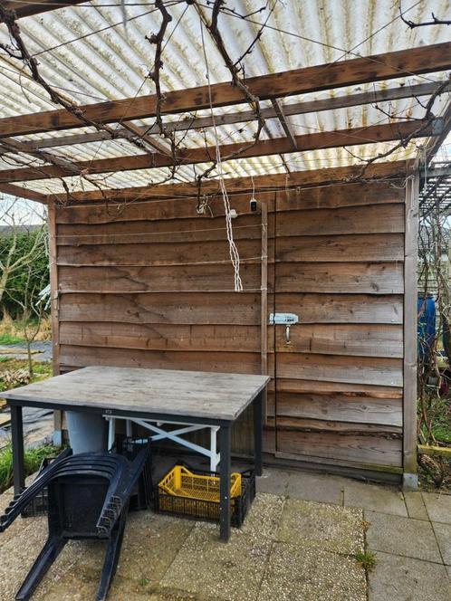 Tuinhuis met afdak, Tuin en Terras, Tuinhuizen, Gebruikt, Tuinhuis, Overige materialen, 250 tot 300 cm, 200 tot 400 cm, Zonder ramen