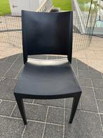 8 Zeer nette zwarte stapelbare tuinstoelen, Tuin en Terras, Tuinstoelen, Ophalen, Zo goed als nieuw, Kunststof, Stapelbaar
