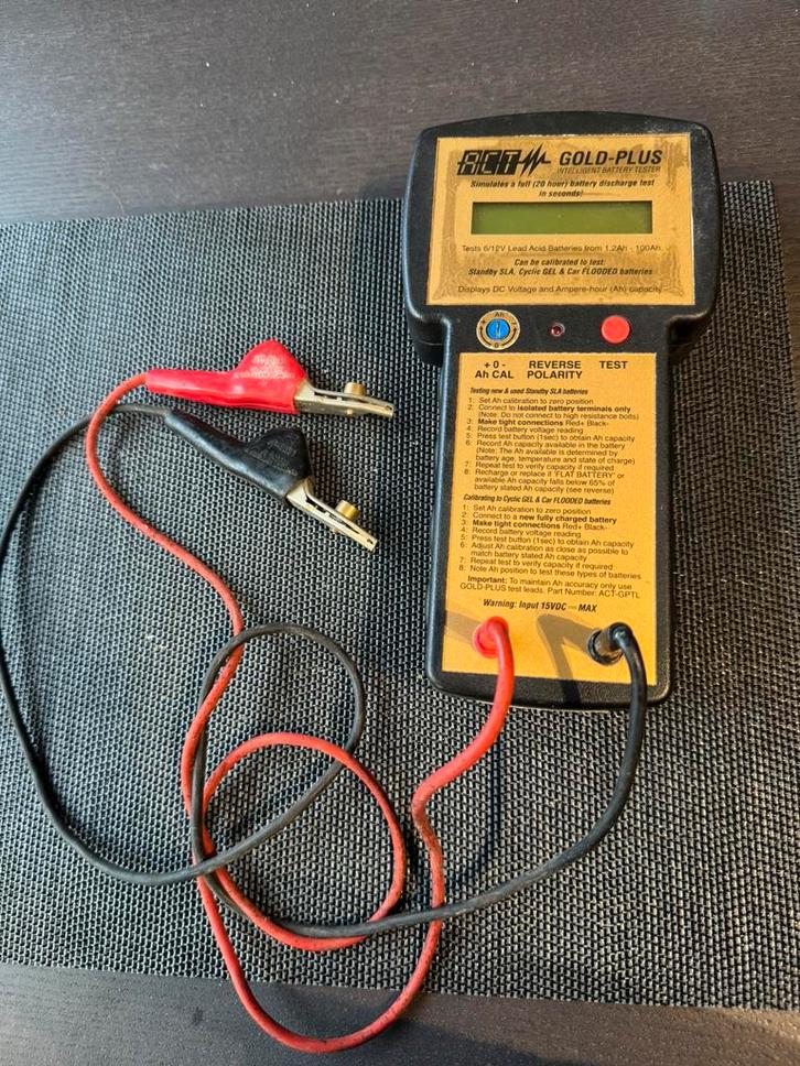 Act golden plus intelligent battery tester, Bricolage & Construction, Instruments de mesure, Utilisé, Enlèvement ou Envoi