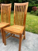 6 Massief Teak Stoelen – Nieuwstaat, Stevig & Comfortabel, Huis en Inrichting, Stoelen, Ophalen, Hout