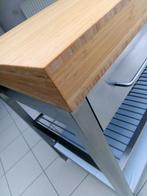 Keukeneiland in roestvrij staal en Bamboe, Huis en Inrichting, Keuken | Keukenelementen, Ophalen