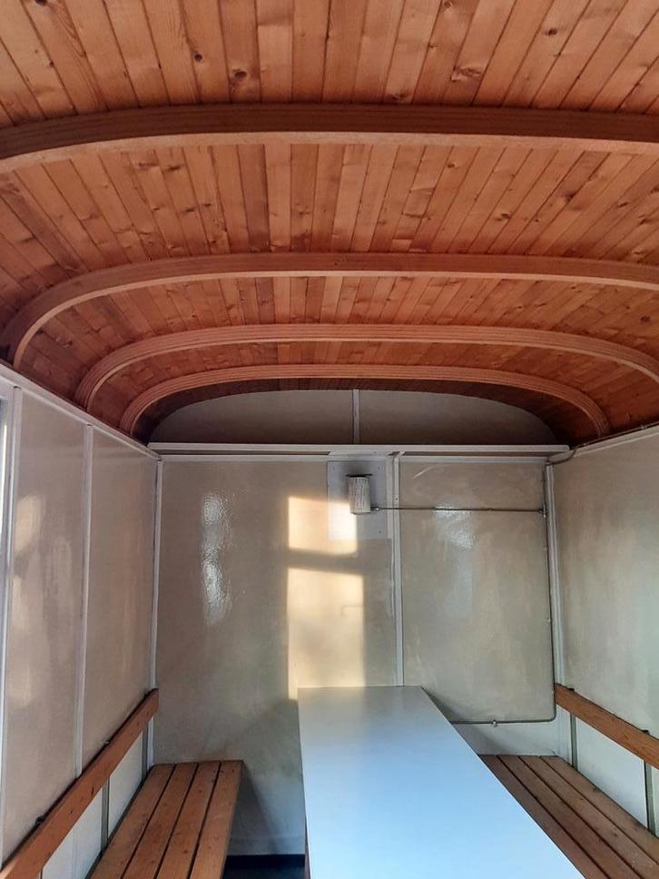 Schaftwagen werfkeet B&B camping bouwkeet kantoor speelhuis, Elektronische apparatuur, Microgolfovens, Zo goed als nieuw, Ophalen of Verzenden