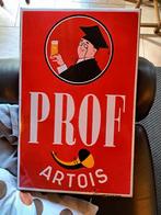Emaille - Prof Artois (1950), Ophalen of Verzenden, Zo goed als nieuw, Reclamebord