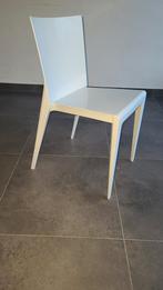 4 stuks design stoelen Hannes Wettstein, "Alfa", Huis en Inrichting, Stoelen, Ophalen, Kunststof, Wit, Zo goed als nieuw