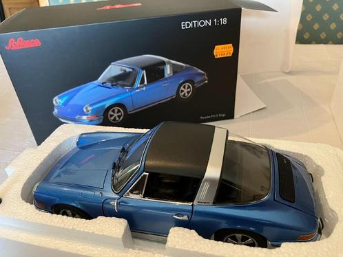 Schuco Porsche 911 S Targa 1973 Blauw metallic 1:18, Hobby en Vrije tijd, Modelauto's | 1:18, Ophalen of Verzenden