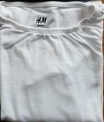 2x witte longsleeve H&M - maat 98/104, Fille, Chemise ou À manches longues, Utilisé, Enlèvement ou Envoi