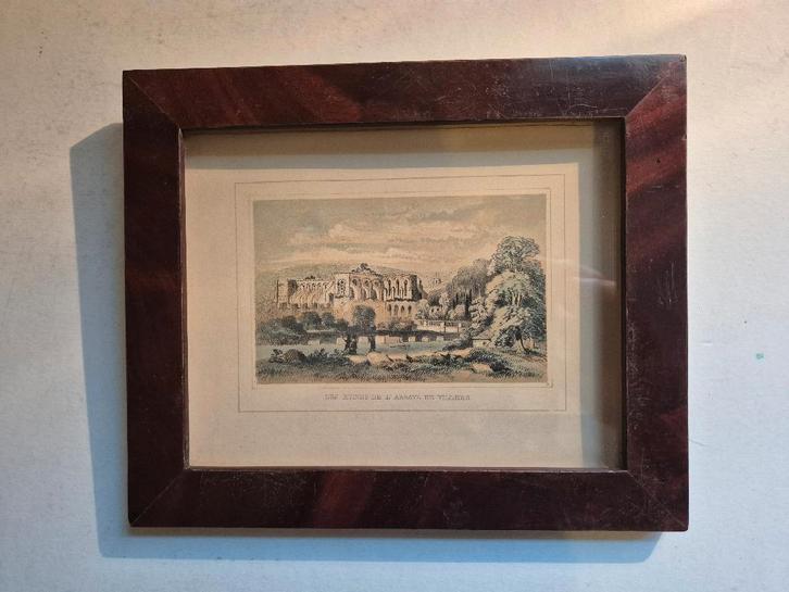 litho ' VILLERS LA VILLE ' 19e eeuw, Antiek en Kunst, Kunst | Litho's en Zeefdrukken, Ophalen of Verzenden