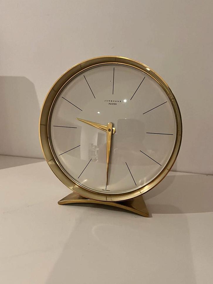 Junghans Meister Tafelklok, Huis en Inrichting, Woonaccessoires | Klokken, Gebruikt, Wekker of Tafelklok, Analoog, Ophalen