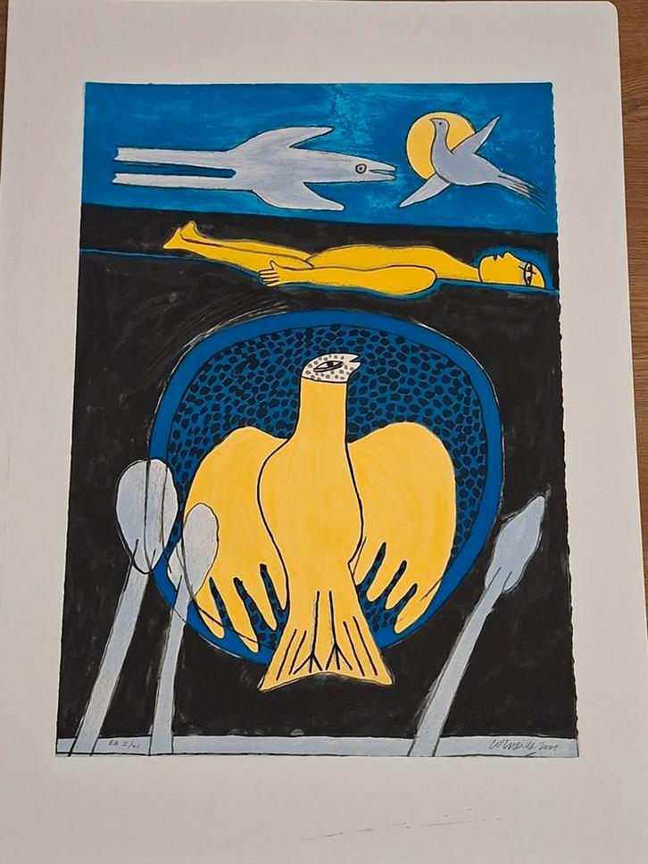 Corneille - Hommage à l'écrivain voyageur René Char, Antiek en Kunst, Kunst | Litho's en Zeefdrukken, Ophalen of Verzenden