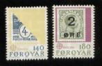 Foroyar yvertnrs: 37/38 postfris, Danemark, Envoi, Non oblitéré