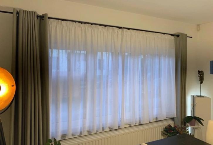 Voilages moderne, Huis en Inrichting, Stoffering | Gordijnen en Lamellen, Zo goed als nieuw, Wit, Ophalen