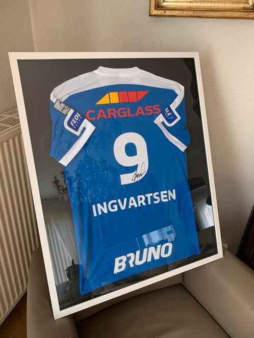 Match-worn voetbalshirt Marcus Ingvartsen – KRC Genk, Verzamelen, Sportartikelen en Voetbal, Zo goed als nieuw, Ophalen