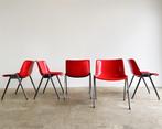 5x Tecno Modus SM 203 stapelstoel door Osvaldo Borsani, Huis en Inrichting, Stoelen, Vijf, Zes of meer stoelen, Metaal, Space age 80's vintage