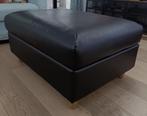 VIMLE Ikea Zwarte voetenbank van imitatieleer, Ophalen, Moderne - simili cuir et pieds en bois clair, Hout, 75 tot 100 cm