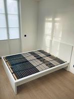 IKEA MALM BED + LEIRSUND LATTENBODEM, Ophalen, Verstelbaar, Wit, Tweepersoons