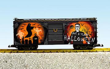 USA TRAINS R19125 HALLOWEEN CAR schaal G nieuw !!! beschikbaar voor biedingen