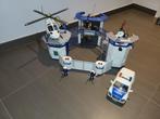 Playmobil politiekazerne + helicopter en auto, Kinderen en Baby's, Speelgoed | Playmobil, Ophalen, Zo goed als nieuw, Complete set