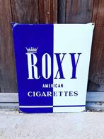 Top emaille bord Roxy American Cigarettes., Verzamelen, Ophalen of Verzenden, Gebruikt, Reclamebord