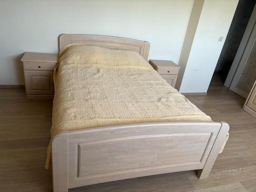 volledige houten slaapkamer, Huis en Inrichting, Slaapkamer | Complete slaapkamers, Zo goed als nieuw, Twijfelaar, Ophalen