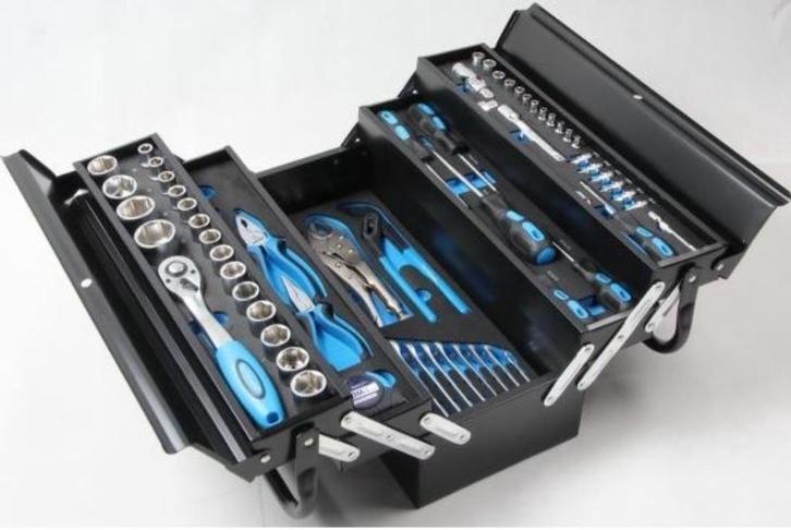 robuuste metalen gereedschapskist Stahlkaiser 86-delige CV, Auto diversen, Autogereedschap, Nieuw, Ophalen of Verzenden