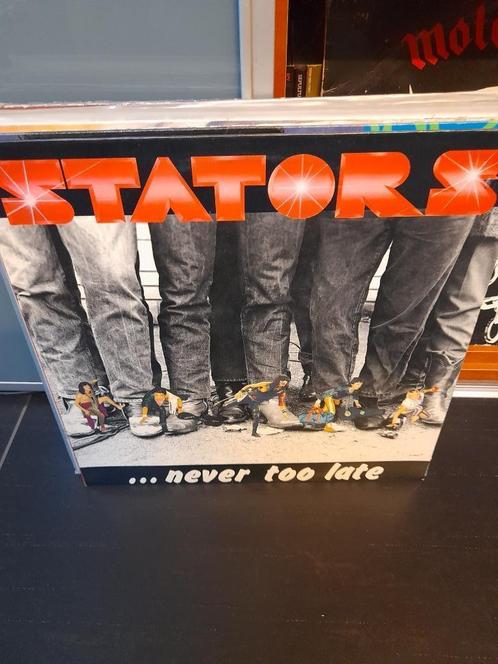 lp - stators - never too late, Cd's en Dvd's, Vinyl | Hardrock en Metal, Zo goed als nieuw, Ophalen of Verzenden