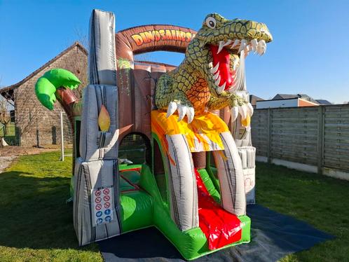 Springkasteel Mini Bounce Jurassic / Dino huren / te huur, Hobby en Vrije tijd, Feestartikelen | Verhuur, Nieuw, Verzenden