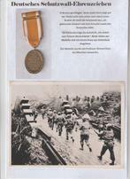 Schutzwall medaille + foto's & postkaart, Verzamelen, Militaria | Tweede Wereldoorlog, Verzenden, Landmacht, Embleem of Badge