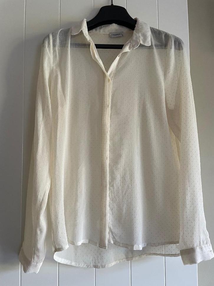 Chemisier, blouse met lange mouwen “ Pull&Bear”, Kleding | Dames, Blouses en Tunieken, Gedragen, Maat 36 (S), Wit, Ophalen of Verzenden