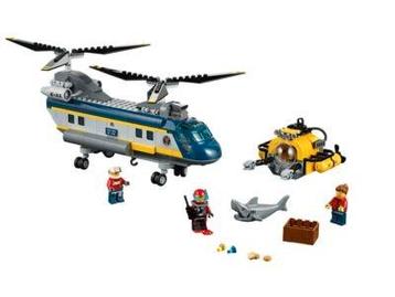 LEGO 60093: diepzee helikopter, ZGAN, 100% compleet + doos