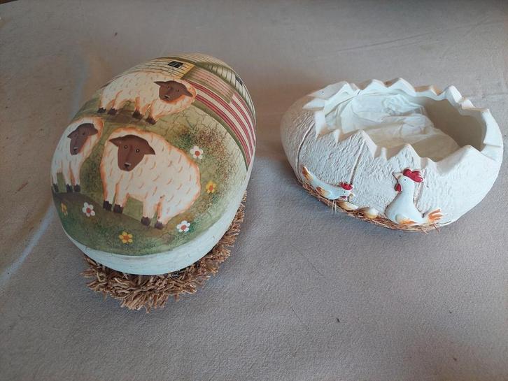 Deux œufs de pâque à remplir d'œufs en chocolat, Diversen, Pasen, Ophalen of Verzenden