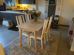 Ikea tafel met 4 stoelen, Ophalen, 100 tot 150 cm, 50 tot 100 cm, Vier personen