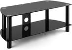 a vendre meuble tv en verre trempé noir, 50 tot 100 cm, Glas, Minder dan 100 cm, 25 tot 50 cm